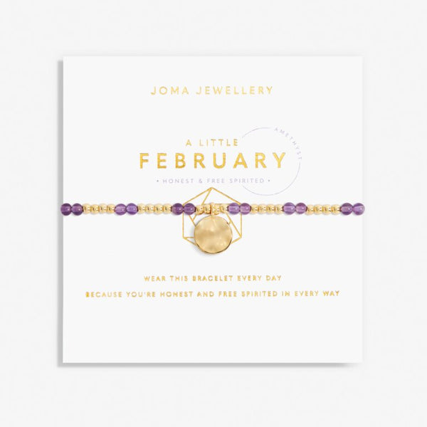 Joma Jewellery - February A Little Birthstone Gold Bracelet