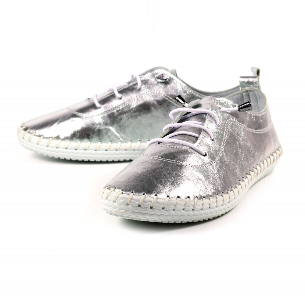 LUNAR - St Ives Leather Plimsole